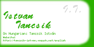 istvan tancsik business card