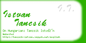 istvan tancsik business card